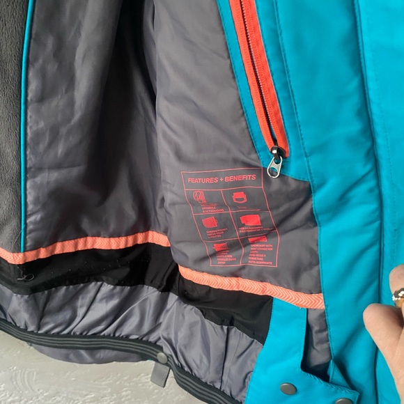 Turquoise blue Firefly Winter Coat size women’s medium - Picture 3 of 9